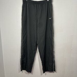 Nike Dri Fit Trackpants Mens 3XL‎ Tall Grey Swoosh Athletic Gym Zip Ankle